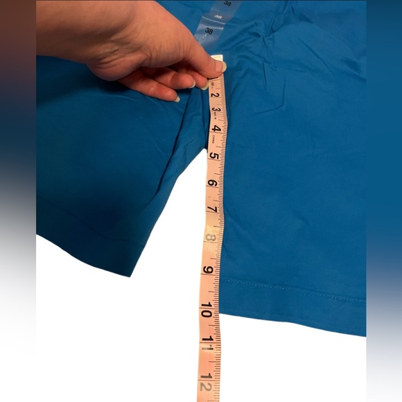 - Alfani Men’s Flat Front Stretch Summer Shorts Blue Size 38 - Picture 7 of 8